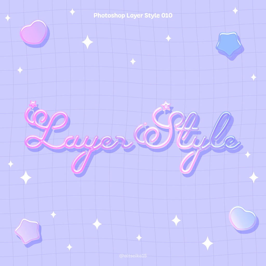 【Photoshopレイヤースタイル】単体001〜015