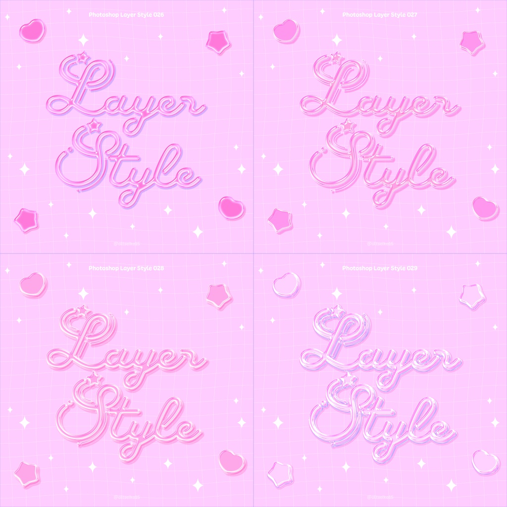 【Photoshopレイヤースタイル】026〜029