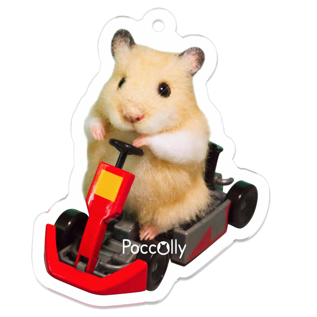 【Hams Life 365】アクリルキーホルダー キンクマのクマ夫 カートタイプ