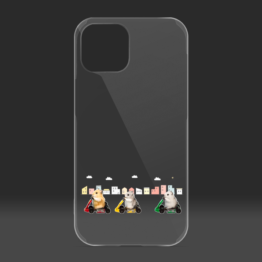 【Hams Life 365】クリアiPhoneケース ハムズカート