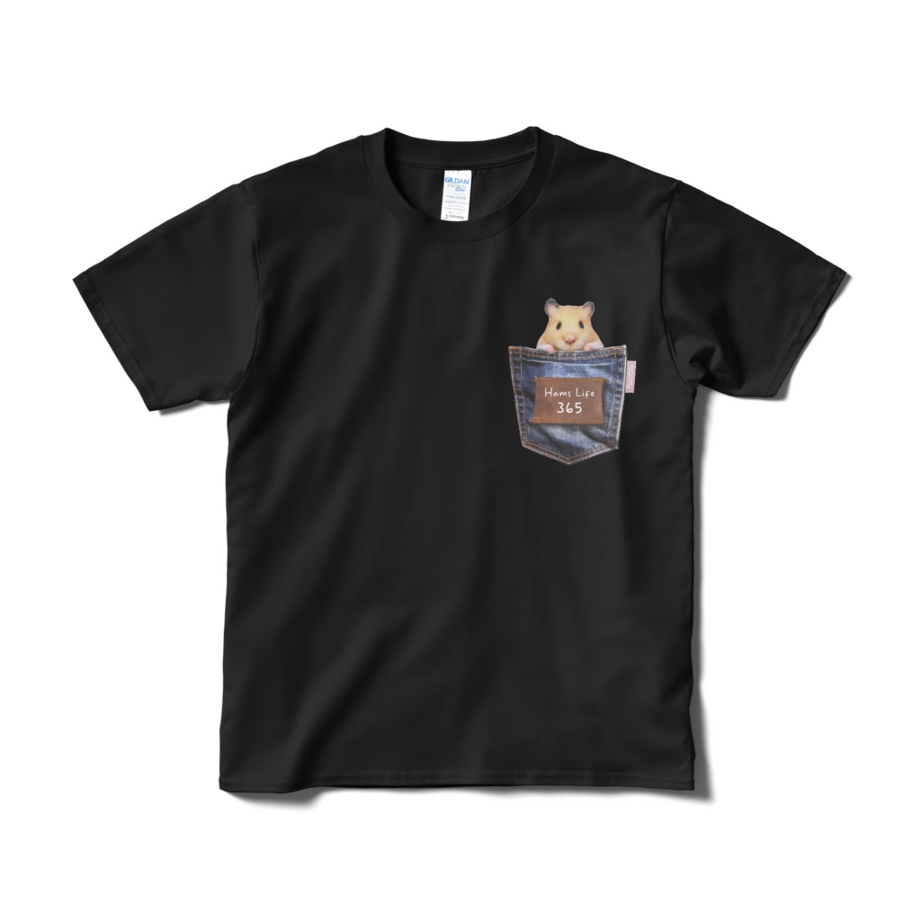 【Hams Life 365】黒Tシャツ キンクマのクマ夫