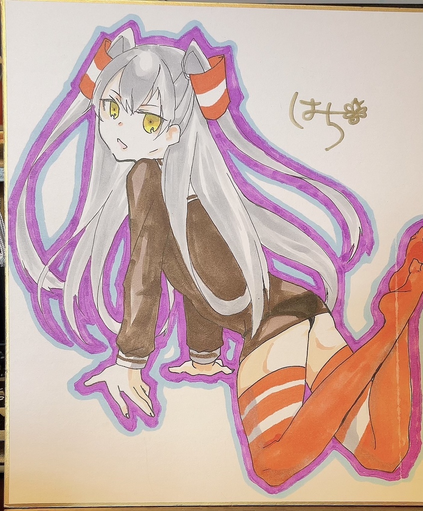 艦隊これくしょん　手描きイラスト　天津風