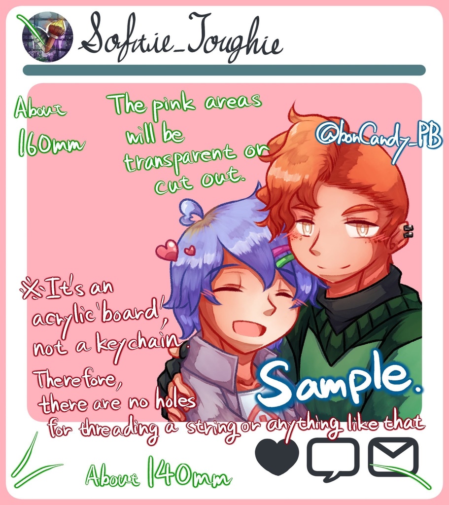 SNS風アクリルボード(Pico×Benjamin)