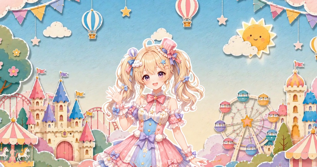 【Paper Wonderland】VTuber Animated Background / VTS Filter / Children’s Day Theme