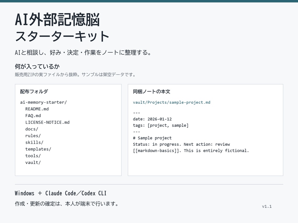 AI外部記憶脳スターターキット