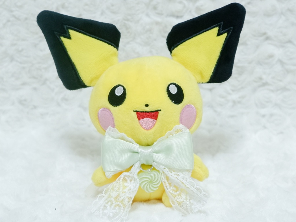 【ぬいぐるみ用】グリーンレース リボン