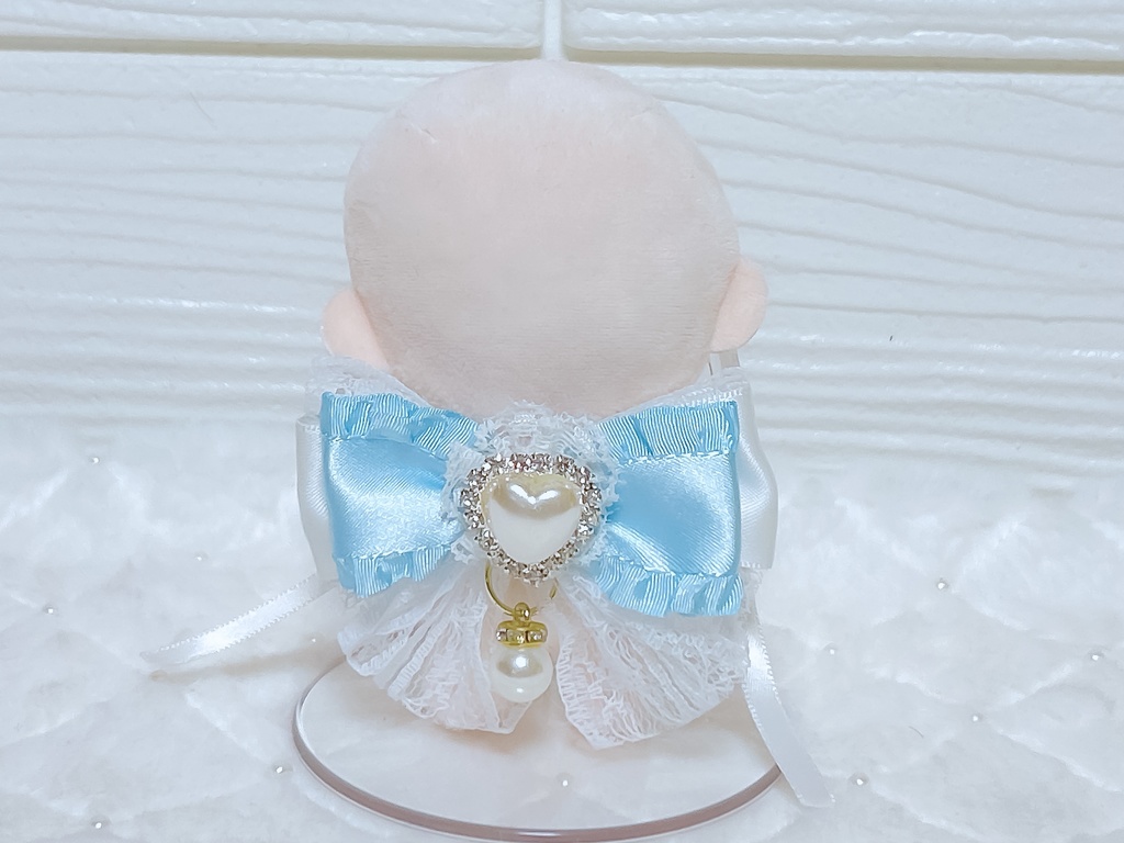 【ぬいぐるみ用】ブルー×ハートパール