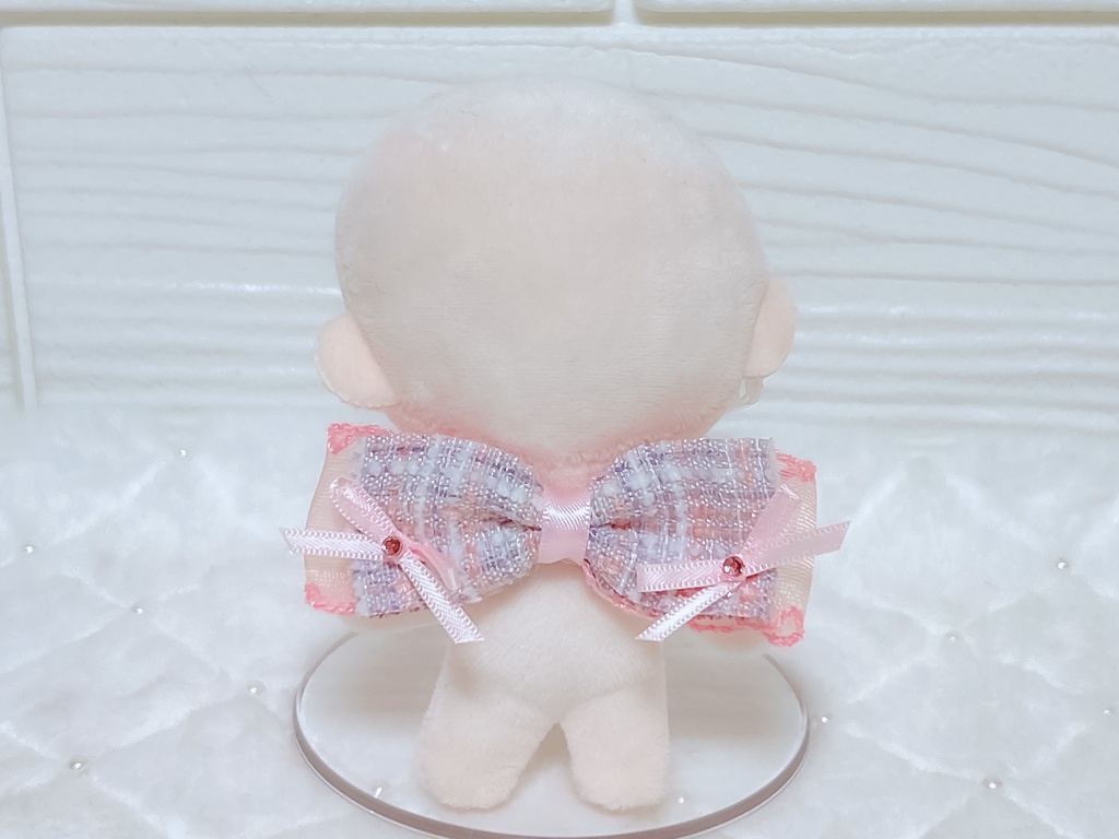 【ぬいぐるみ用】パープルチェック×スター