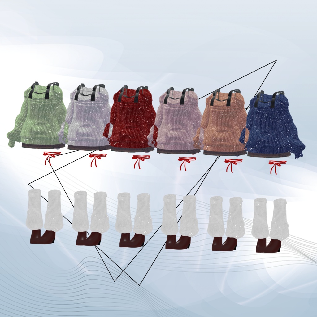 ð€çºå£²èšå¿µSALEð€ã14ã¢ãã¿ãŒå¯Ÿå¿ãWinter Date KnitãVRChatåã3Dã¢ãã«ã#whimsy_cat