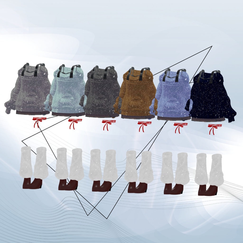 ð€çºå£²èšå¿µSALEð€ã14ã¢ãã¿ãŒå¯Ÿå¿ãWinter Date KnitãVRChatåã3Dã¢ãã«ã#whimsy_cat