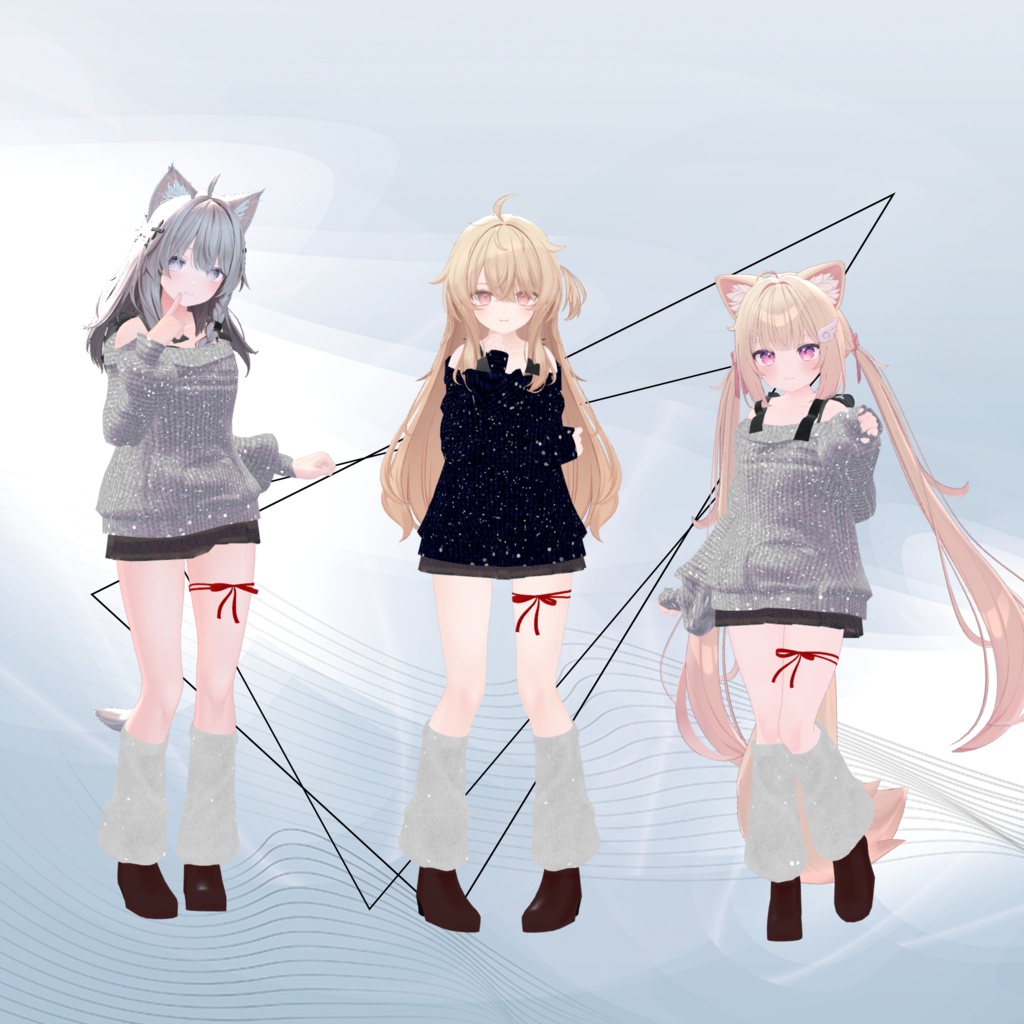 ð€çºå£²èšå¿µSALEð€ã14ã¢ãã¿ãŒå¯Ÿå¿ãWinter Date KnitãVRChatåã3Dã¢ãã«ã#whimsy_cat