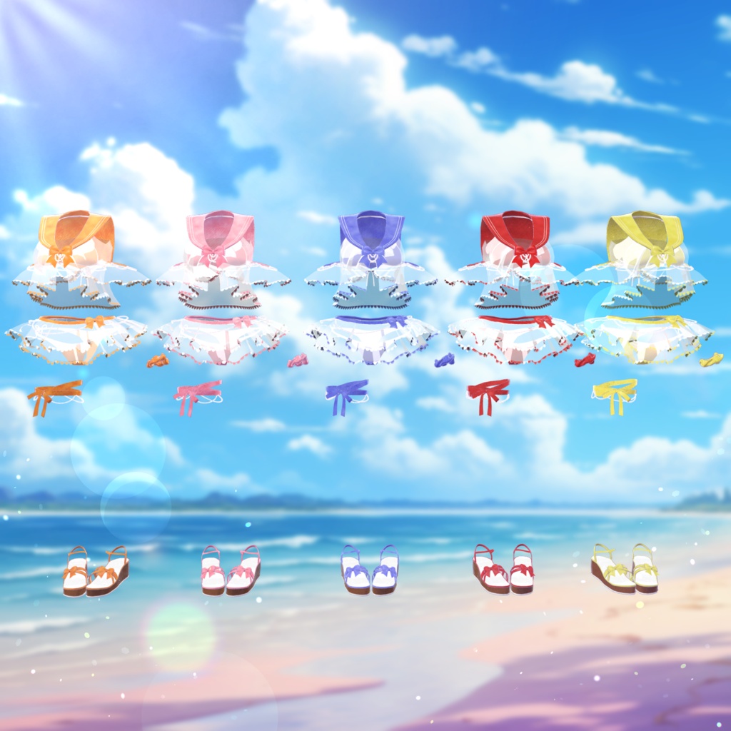 ✨6月26日 (金) 18時~販売開始✨【19アバター対応】Marine Ribbon【VRChat向け3Dモデル】#whimsy_cat