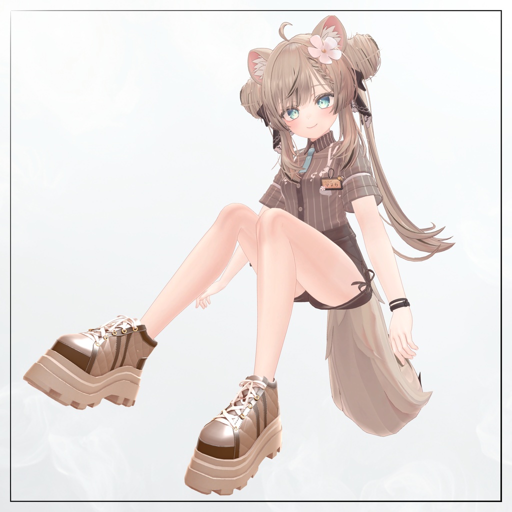 ✨販売記念SALE✨【22アバター対応】厚底スニーカー Milky Step~カラバリ12種~【VRChat向け】#whimsy_cat