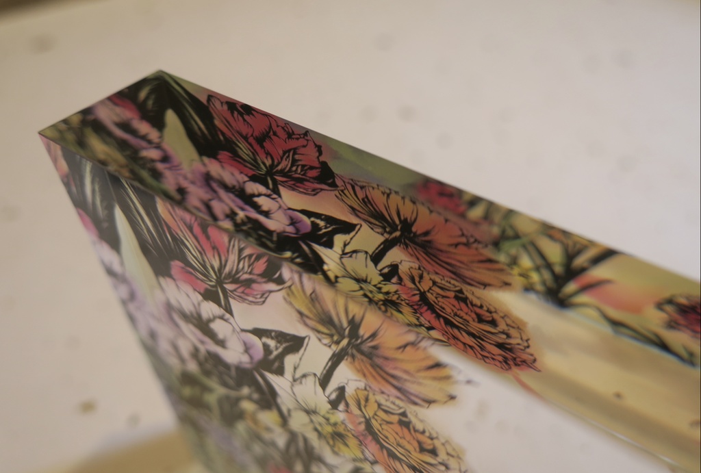 アクリルブロック 花芽吹く