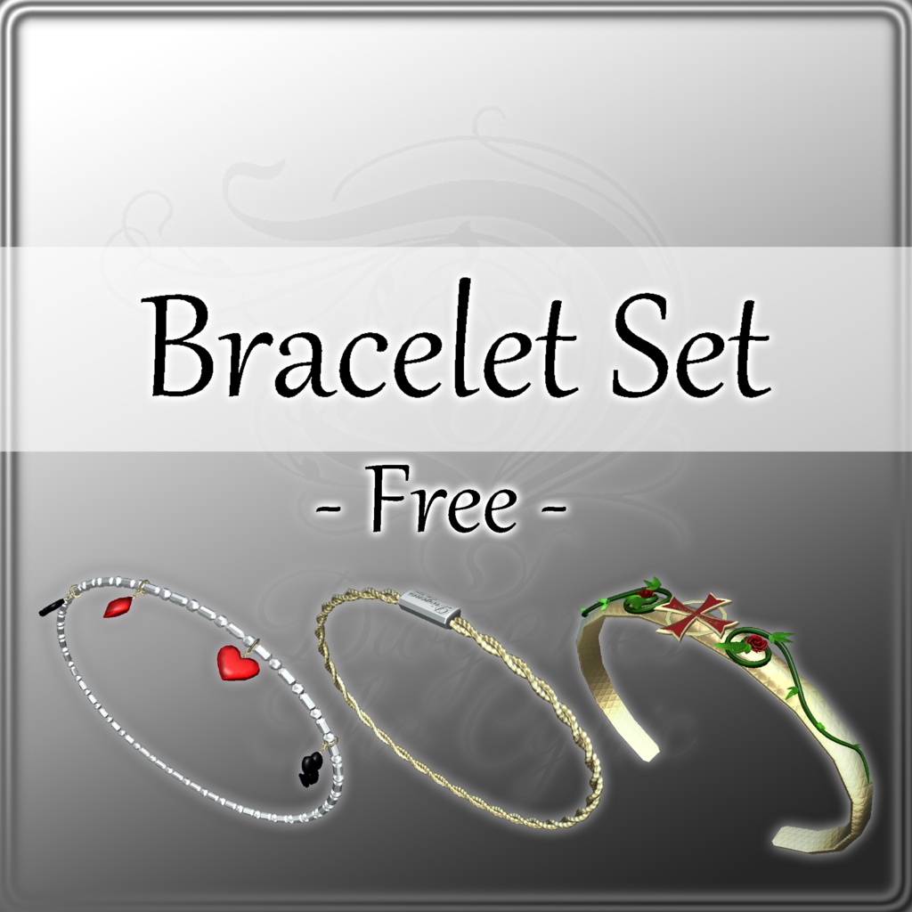 [3Dモデル]Bracelet_Set - Free Item -