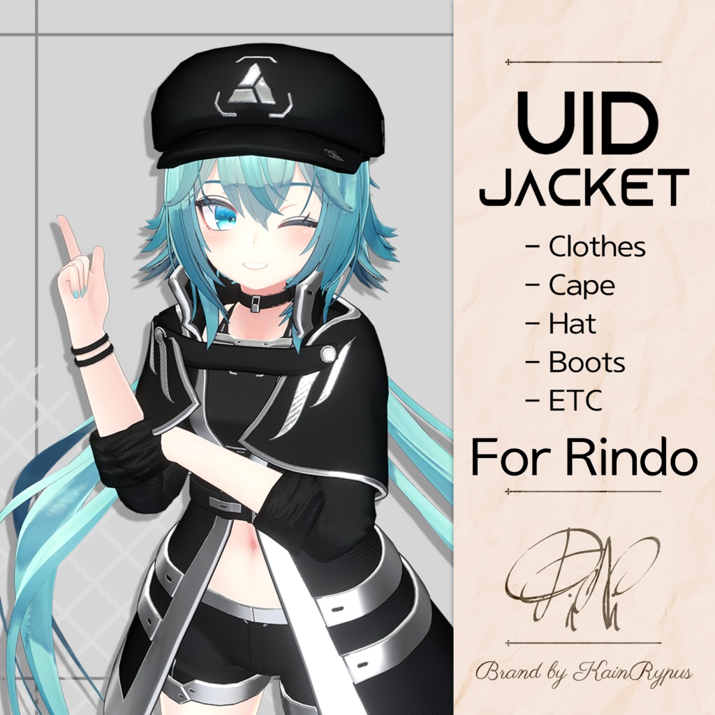 3Dモデル]UID-ジャケット(Rindo○竜胆専用) - Pini - BOOTH