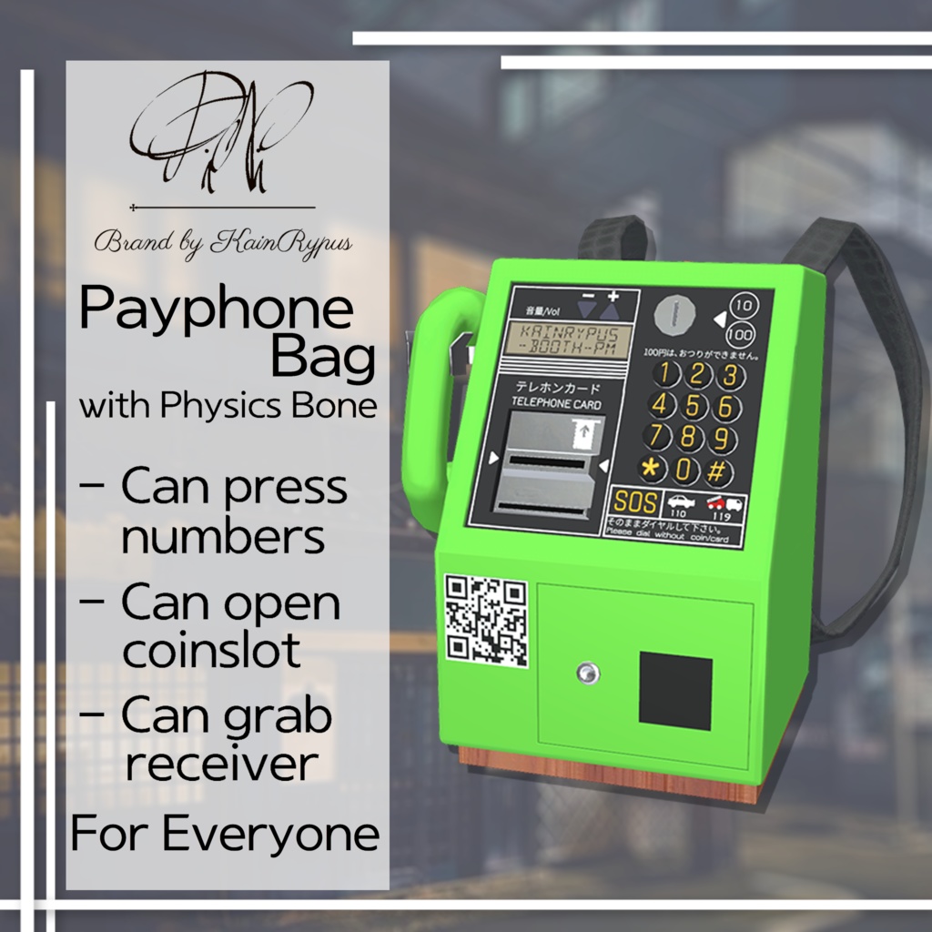 [3Dモデル]Payphone_Bag(For Everyone)