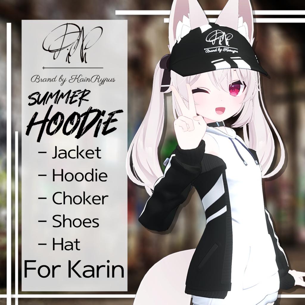 [3Dモデル]Summer_Hoodie(Karin●カリン専用)