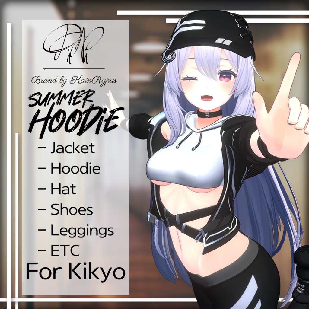 [3Dモデル]Summer_Hoodie(Kikyo●桔梗専用)