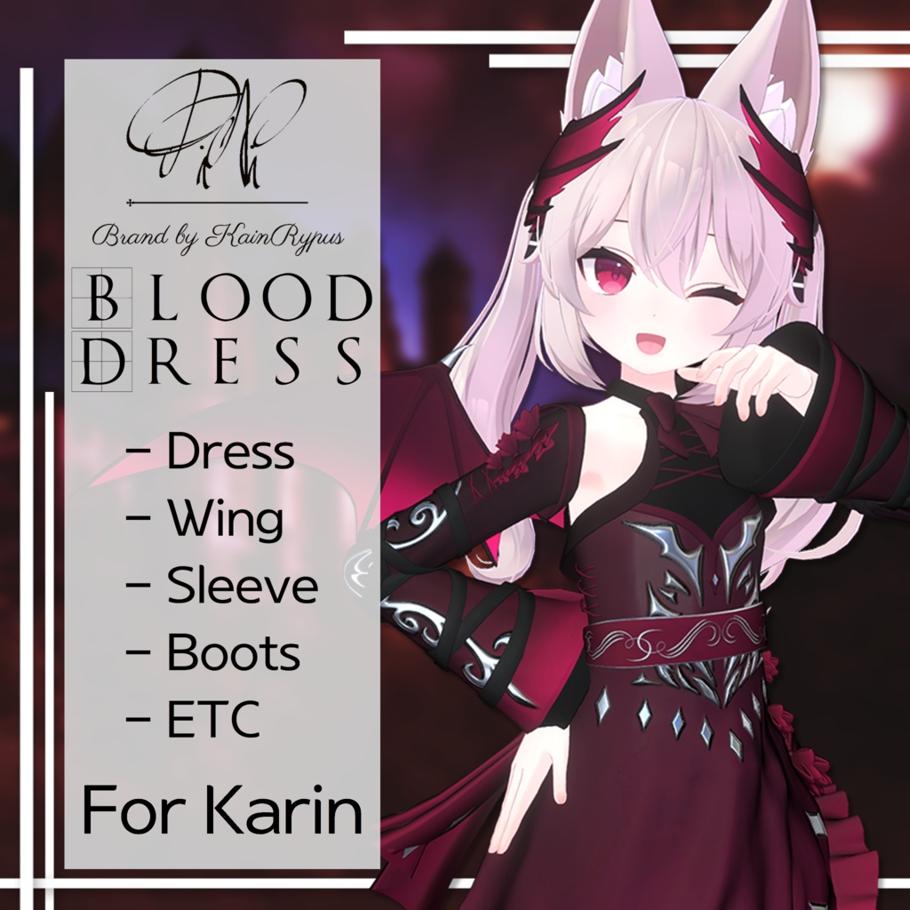 [3Dモデル]Blood Dress(Karin●カリン専用)