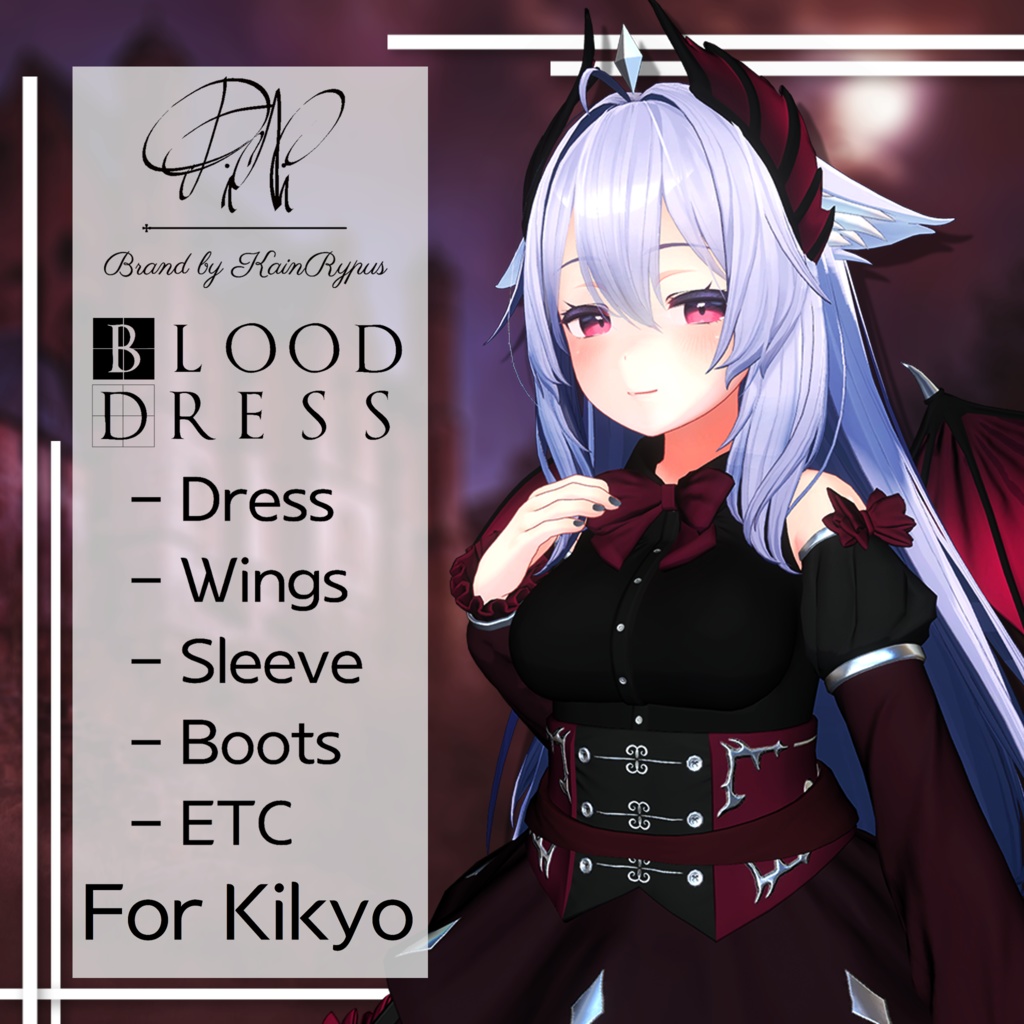 [3Dモデル]Blood Dress(Kikyo●桔梗専用)