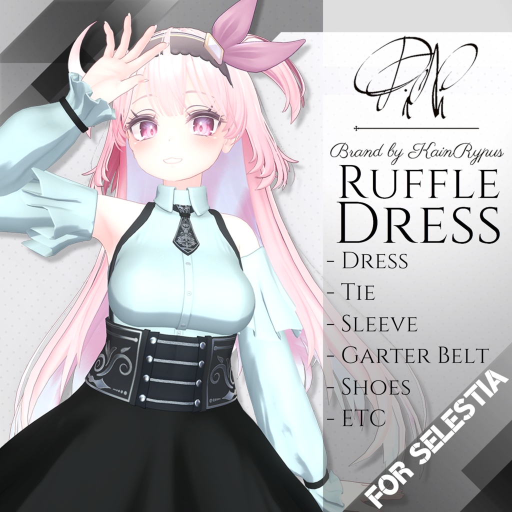 [3Dモデル]Ruffle Dress(Selestia●セレスティア専用)