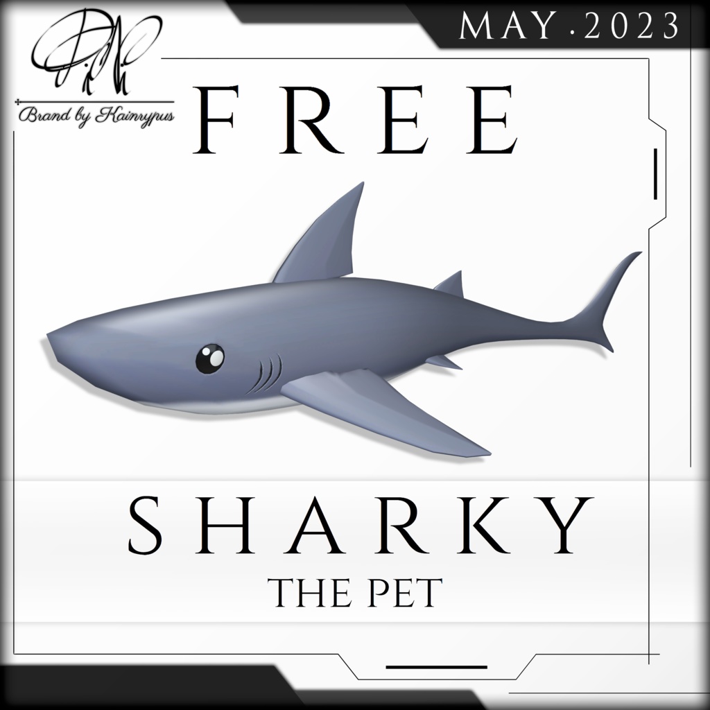 [3Dモデル] Sharky - Free Pet