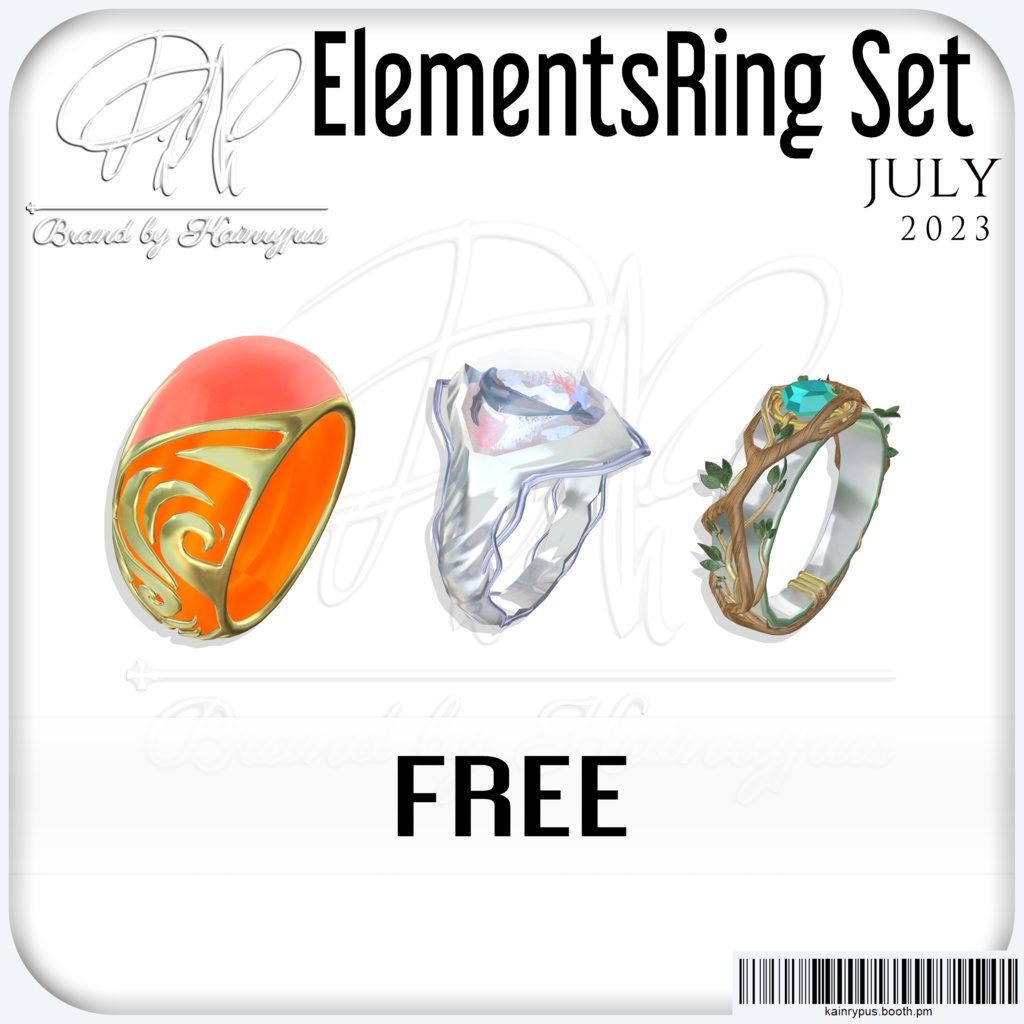 [3Dモデル] ElementsRing_Set (Free)