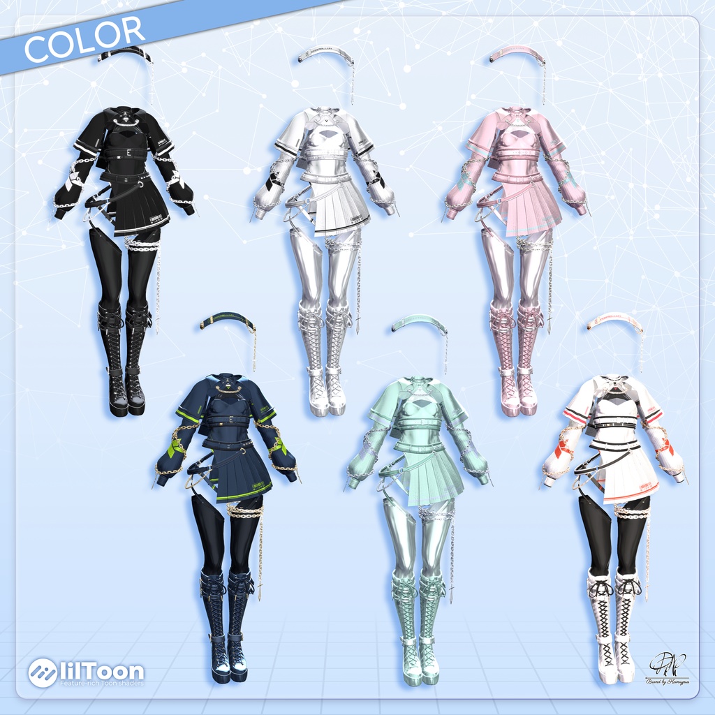 【9アバター対応】ノワール・ブリゲード ●Noir Brigade