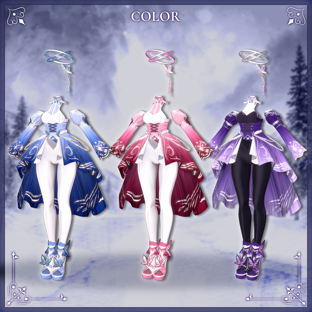 🎁リリース記念セール【35%オフ】🎁【8アバター対応】 Frozen Waltz●凍華の舞