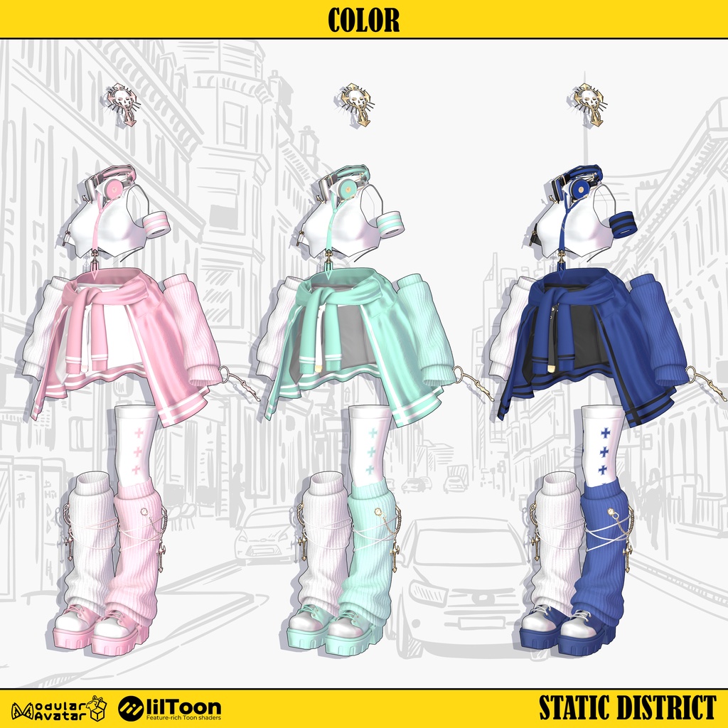 【7アバター対応】静電街区 - Static District