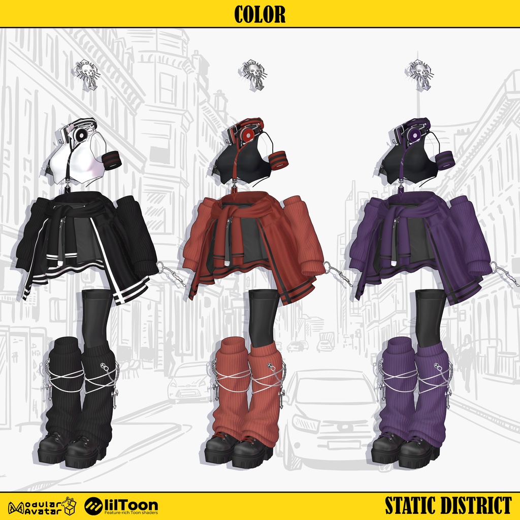 【7アバター対応】静電街区 - Static District