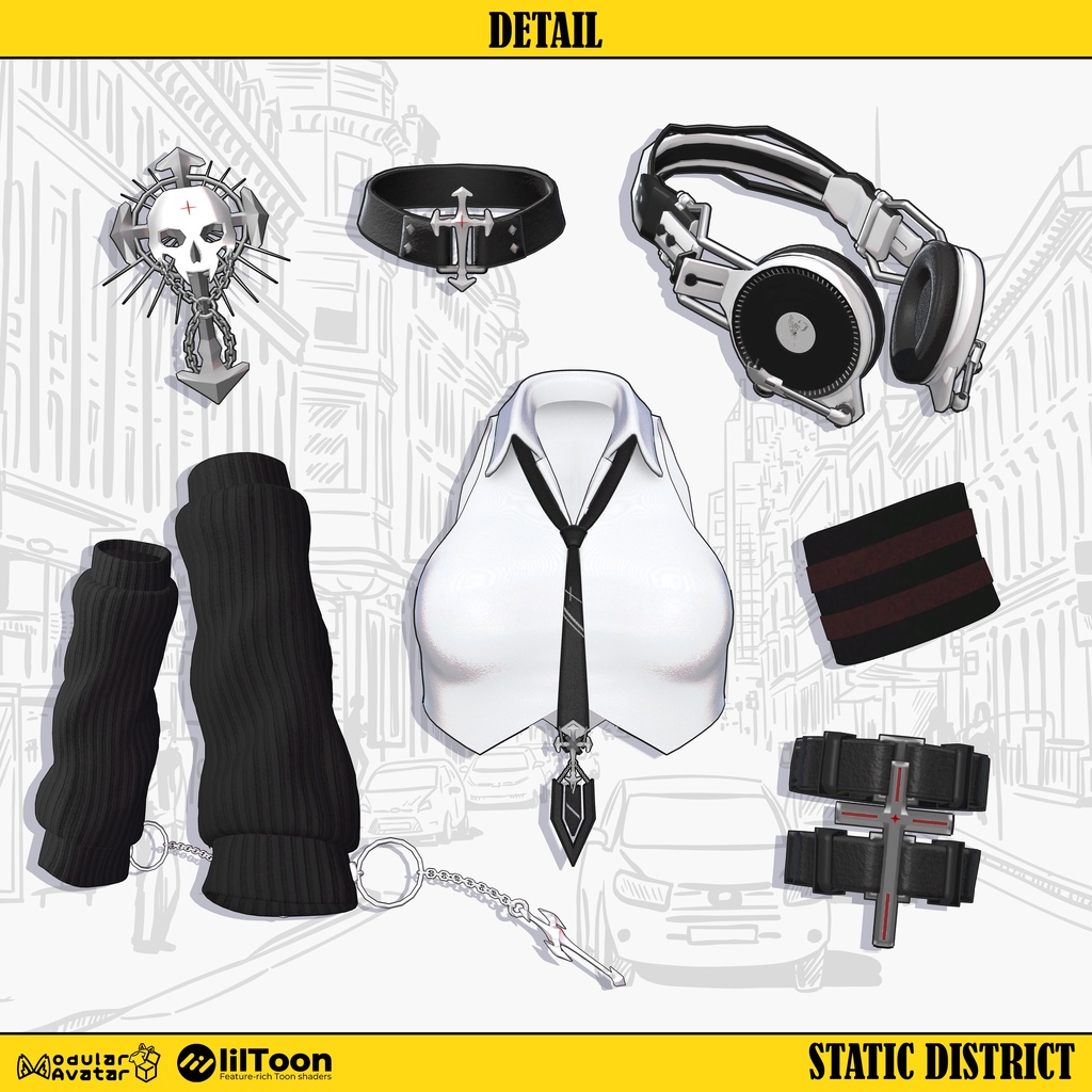 【7アバター対応】静電街区 - Static District