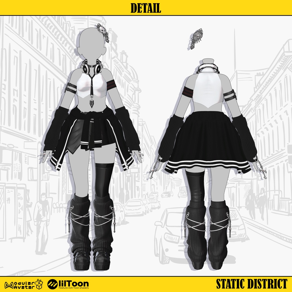 【7アバター対応】静電街区 - Static District