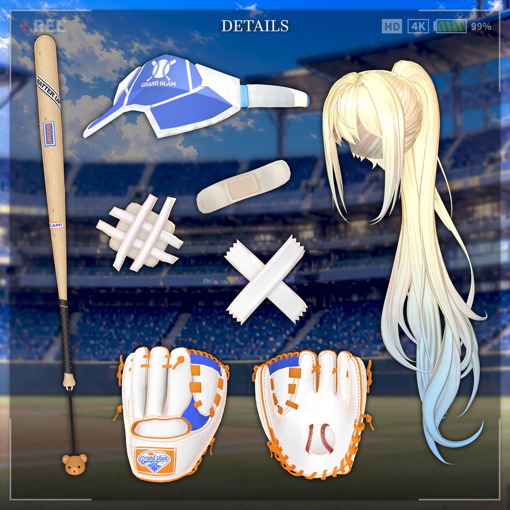 🎁リリース記念セール【35%オフ】🎁【14アバター対応】「GrandSlam●満塁弾」⚾