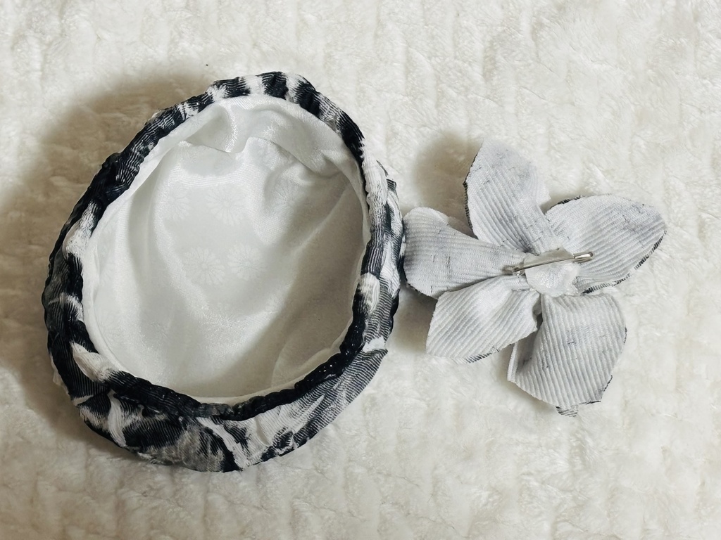 三段ティアードスカート+ベレー帽(ゼブラ)