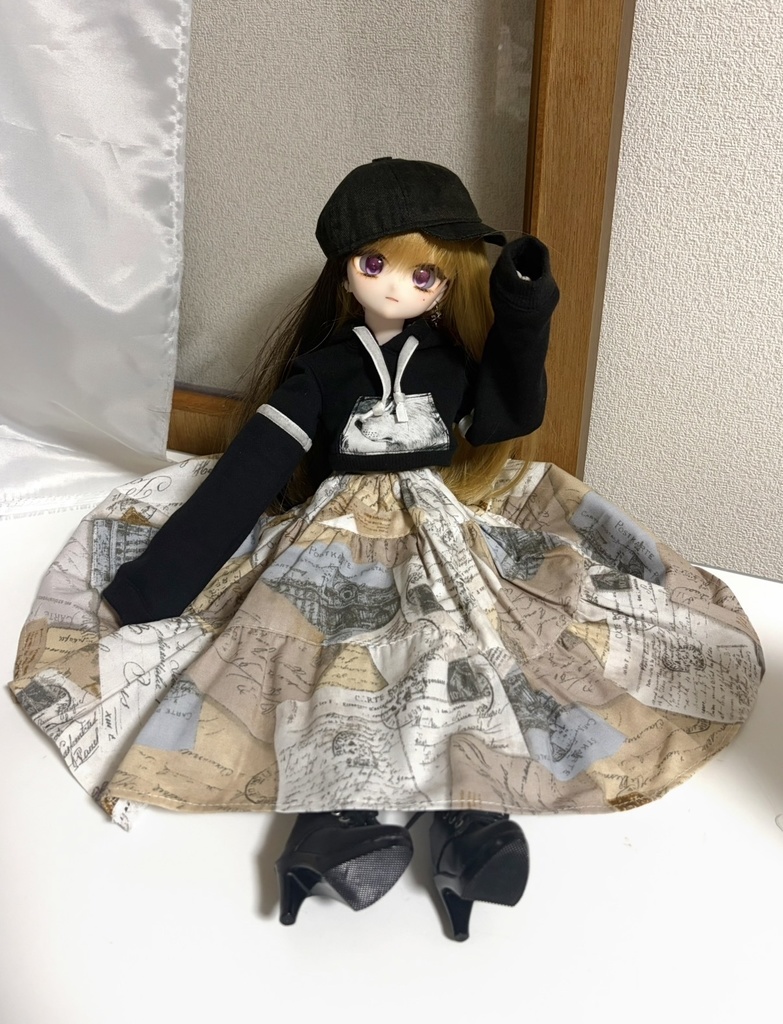 三段ティアードスカート(レター)