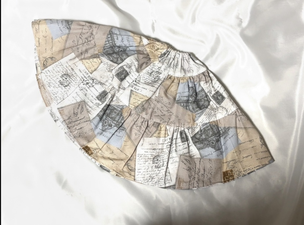 三段ティアードスカート(レター)