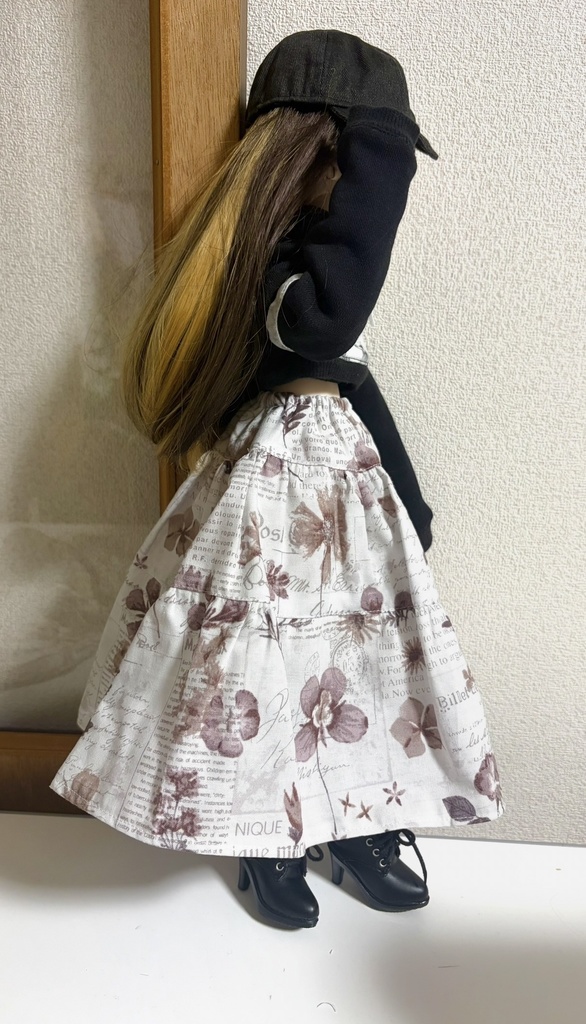 三段ティアードスカート(フラワー)