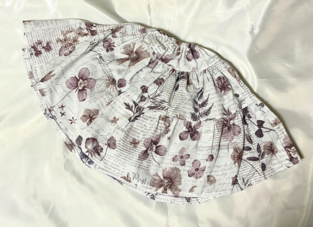 三段ティアードスカート(フラワー)