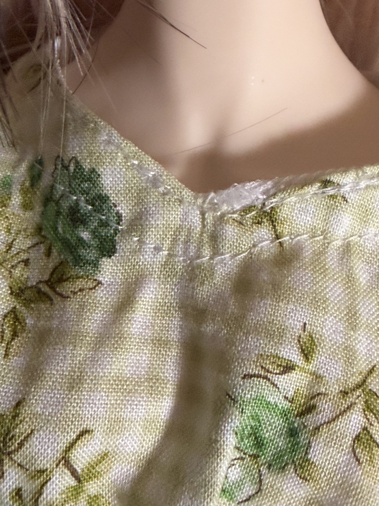 【B品】ウエストゴムワンピース+ヘアバンドセット(グリーンチェック)