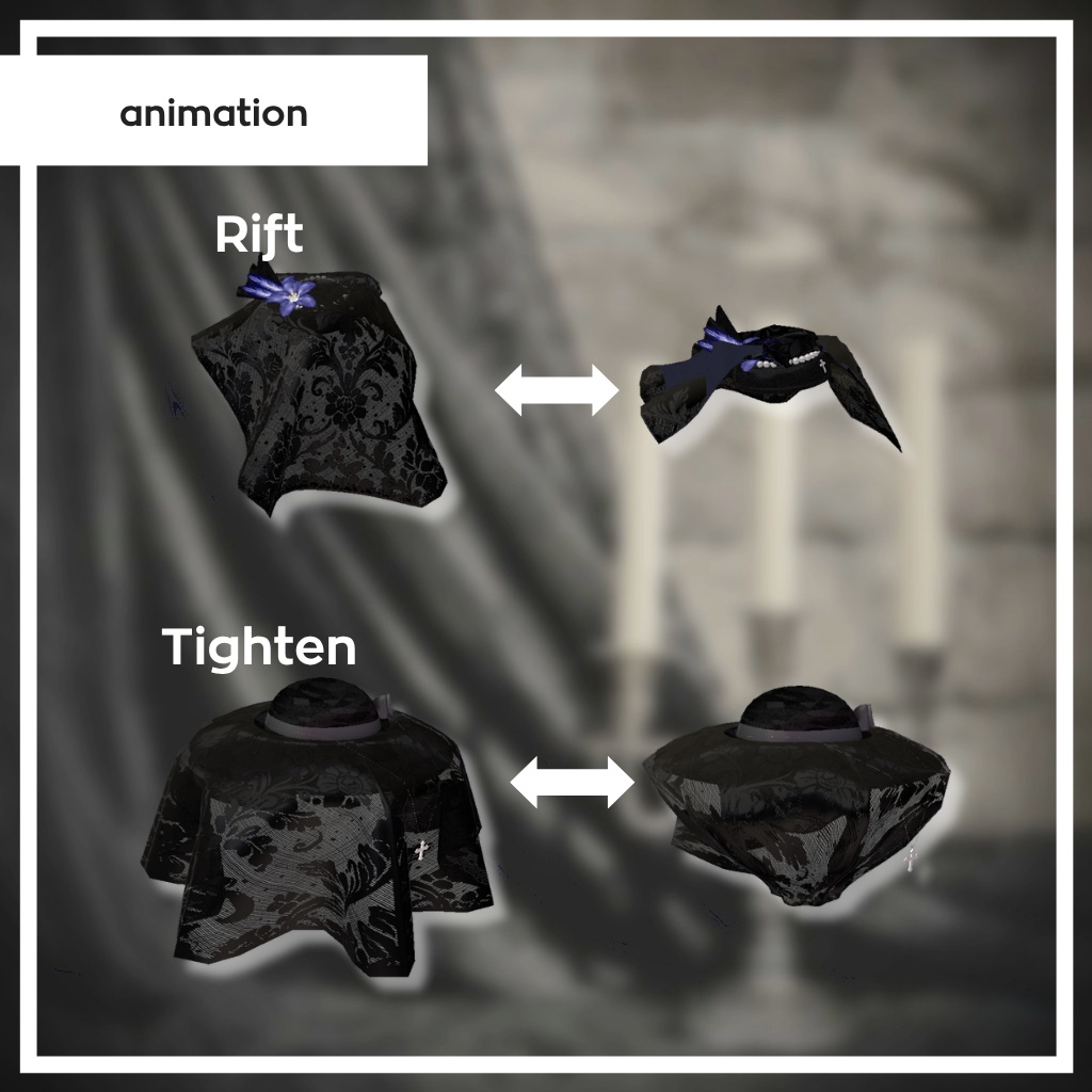 【3Dモデル・VRC想定】Mourning Veil【MA対応】