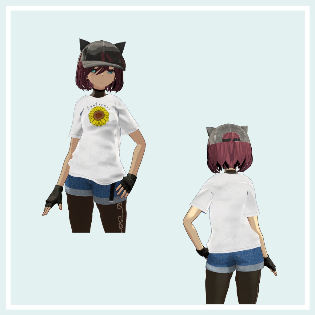 【VRC向け3Dモデル】Summer Drifter【Lyphos用・Tシャツ】