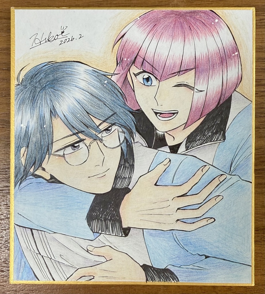 ミニ色紙(忍足×向日)