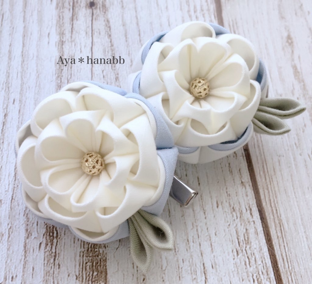 オーダー商品 あごたぷ美華様 ヘアクリップセット