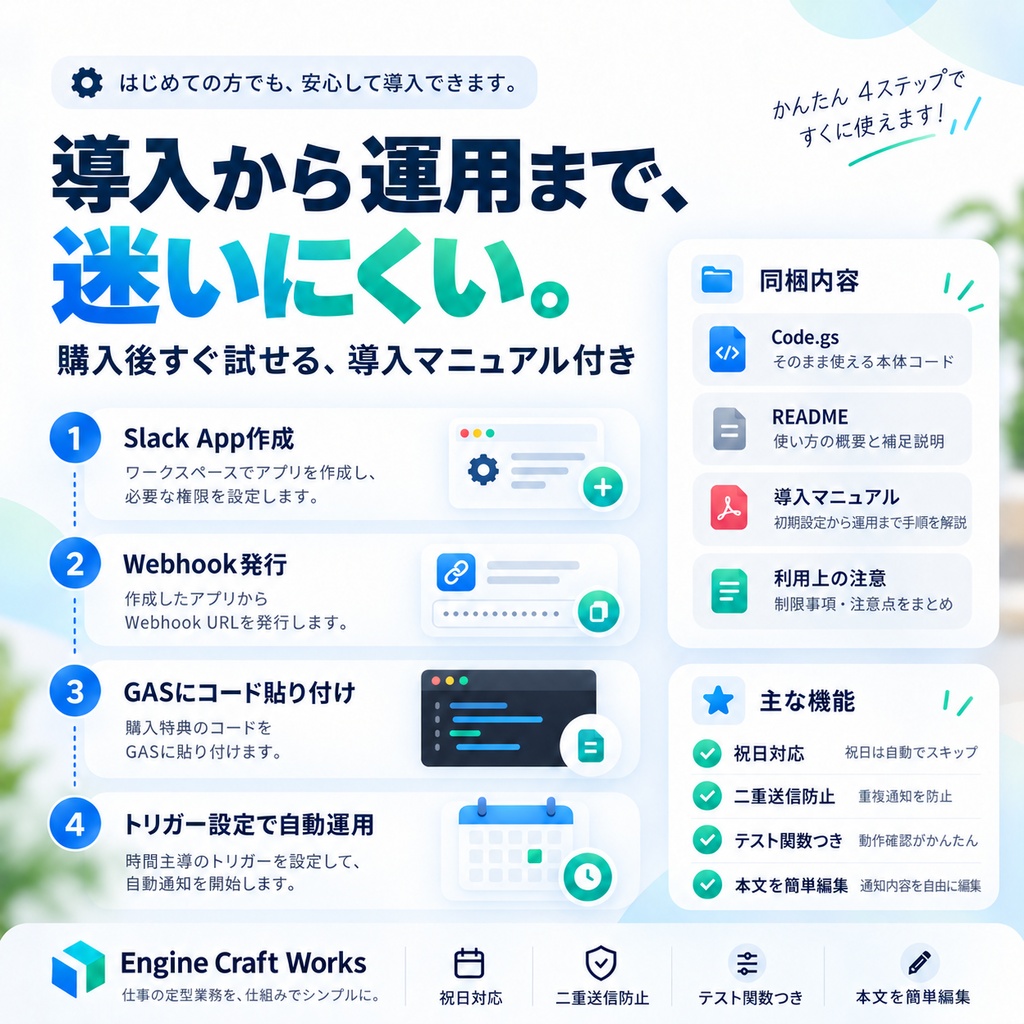 月末N営業日前にSlackへ自動通知|GASリマインダーテンプレート【祝日対応・二重送信防止】