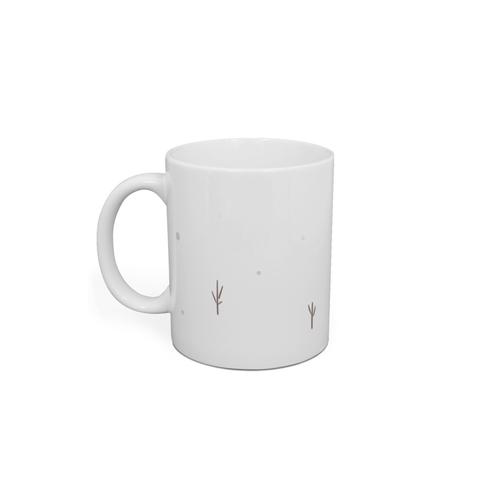 シマエナガのマグカップ(ブラウン)