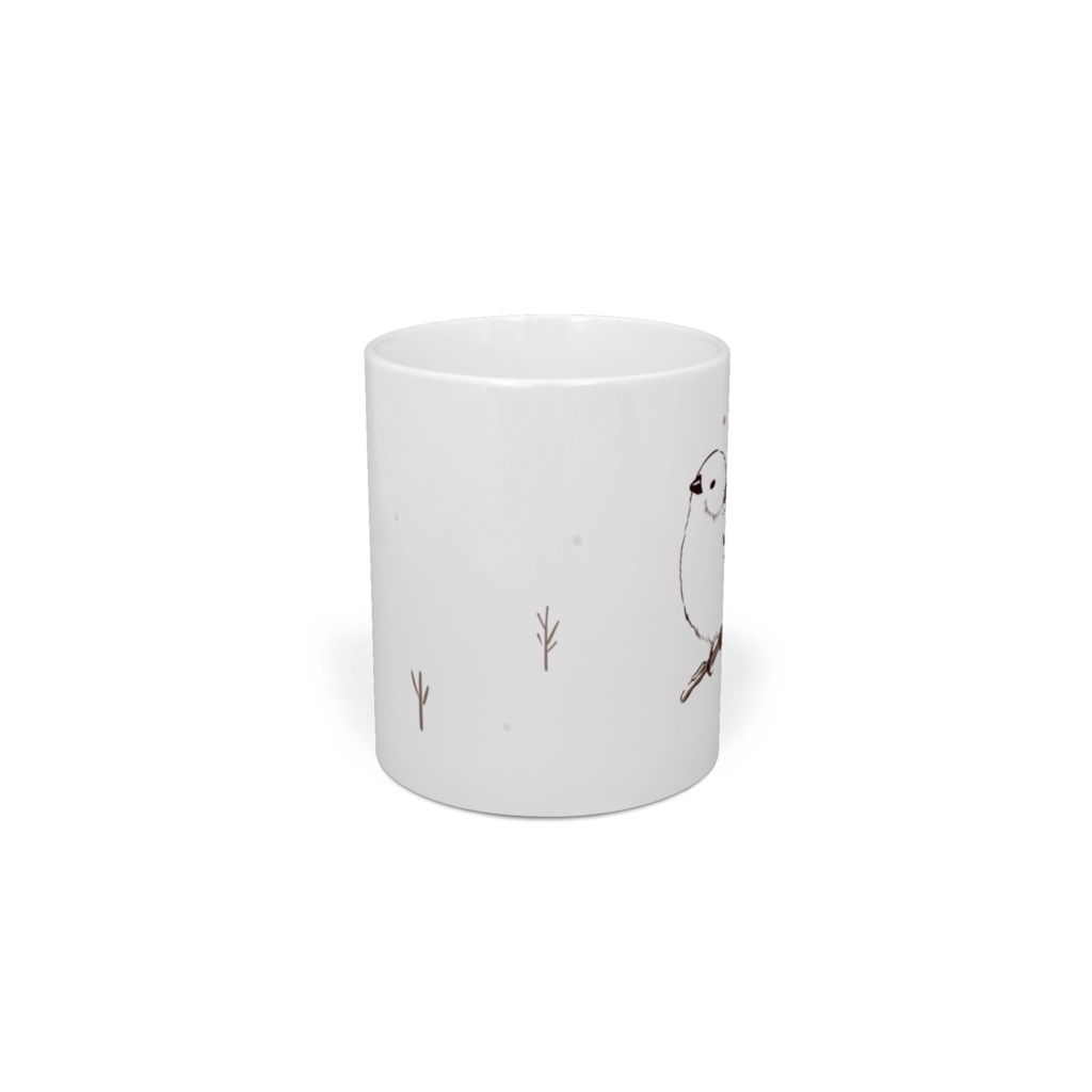 シマエナガのマグカップ(ブラウン)