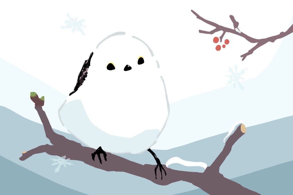 春待ちエナガ-メモ帳