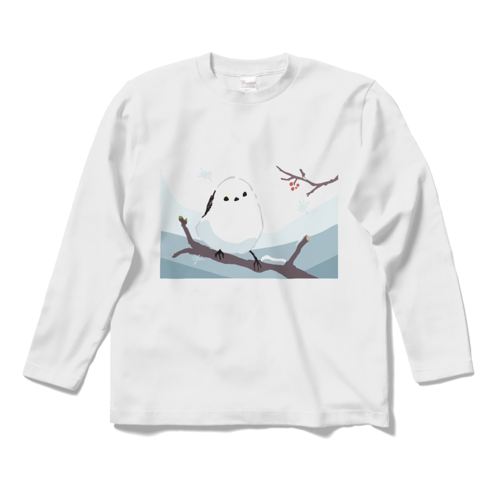 春待ちエナガ-ロングスリーブTシャツ
